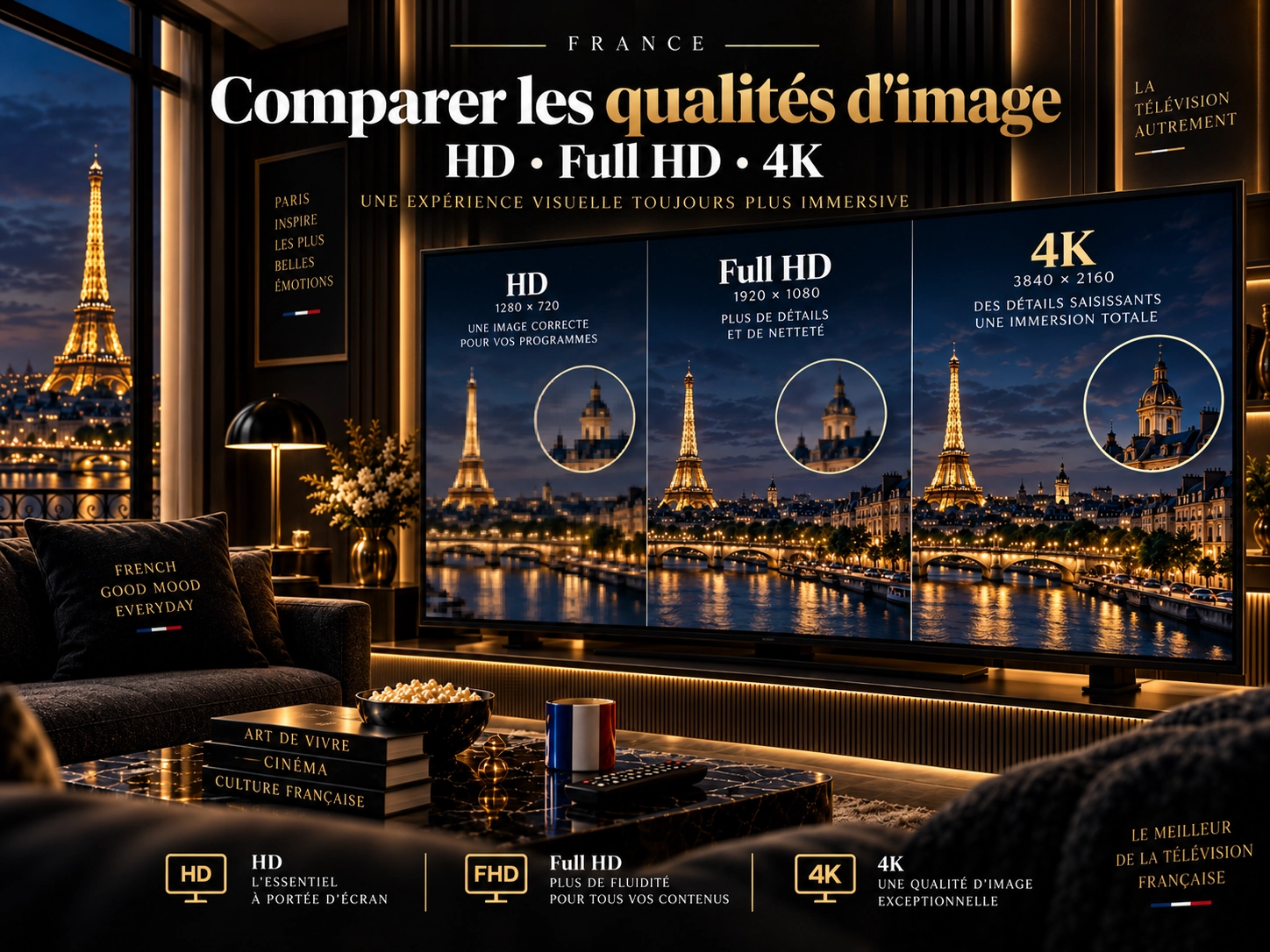 Comparatif HD, Full HD et IPTV Premium 4K Comparatif HD, Full HD et IPTV Premium 4K
